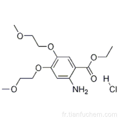 Chlorhydrate d&#39;ester éthylique d&#39;acide 2-amino-4,5-bis (2-méthoxyéthoxy) benzoïque CAS 183322-17-0